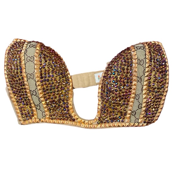 Custom Design Fullness Women's Sexy V Shape Push Up Deep Plunge Crop Top Bra 38D